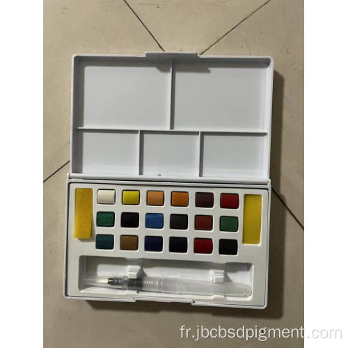 Gâteaux aquarelles à 18 couleurs pour l'enfant